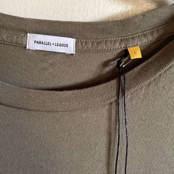 NWT- Parallel x League- SIMON TEE - ARMY / BLACK- Size Large - Picture 7 of 12